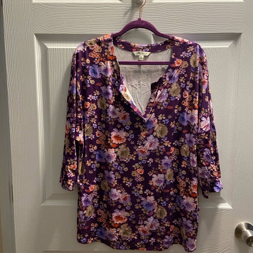 The Pioneer Woman Purple Floral Tunic